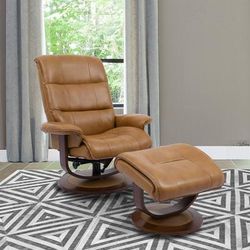 Parker Living Knight - Butterscotch Manual Reclining Swivel Chair and Ottoman - Parker House MKNI 212S-BUT