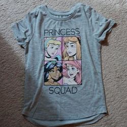 Disney Shirts & Tops | Little Girls Disney Princess Top Size Med. Excellent Condition | Color: Gray | Size: Mg