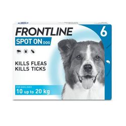 Frontline Spot On | M (10-20kg) | 6 Pipettes | Dog Flea & Tick Treatment
