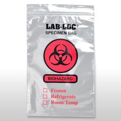 LK Packaging LAB221010 Lab-Loc Reclosable 2-Wall Specimen Bags - 10" x 10", Polyethylene, Clear, Case of 1000
