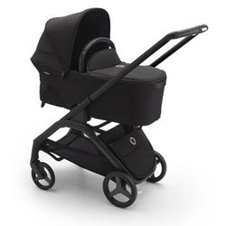 Bugaboo Dragonfly Complete Lightweight Compact Stroller + Bassinet - Black / Midnight Black / Misty