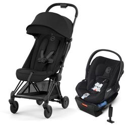 Cybex COYA Compact Stroller + Cloud Q SensorSafe Travel System Bundle - Matte Black / Sepia Black /