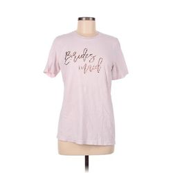 Canvas Short Sleeve T-Shirt: Pink Tops - Women's Size Medium