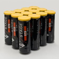 Dunlop Stage 2 Orange Training Balls 12 Cans Tennis Balls