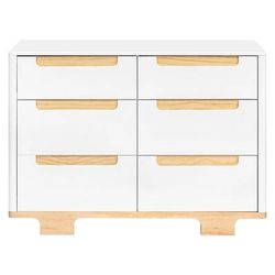 Babyletto Yuzu 6-Drawer Dresser, KD - White / Natural