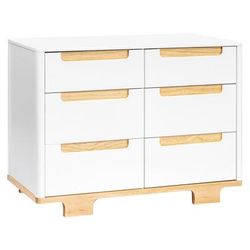 Babyletto Yuzu 6-Drawer Dresser, KD - White / Natural