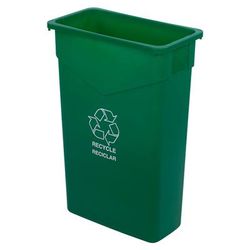 Carlisle 342023REC09 Trimline 23 gal Multiple Materials Recycle Bin - Indoor, 23 Gallon, Green