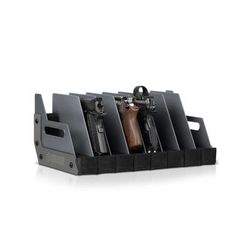 Savior Equipment 8 Slot Pistol Rack Grey 7in H x 16.5in L x 9.5in D RK-HAND-X8-GS