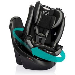 Evenflo Revolve360 Slim 2-in-1 Rotational Convertible Car Seat with Quick Clean Cover - Salem Black