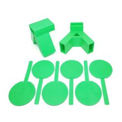 Throom Targets Hangtuff Plate Rack 6in Round Target Kit Green 11049-0116