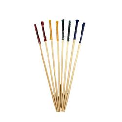 Rofson TCF102 4" Wood Club Frill Toothpick, Assorted Colors, Colored Cellophane End