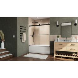 Dreamline DreamLine Essence 56 - 60 inch W x 60 inch H Frameless Bypass Tub Door in Matte Black TDES60W600XXX09