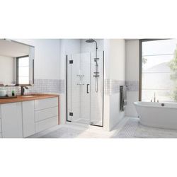 Dreamline DreamLine Unidoor-X 51 1/2 - 52 inch W x 72 inch H Frameless Hinged Shower Door in Matte Black D12322572-09