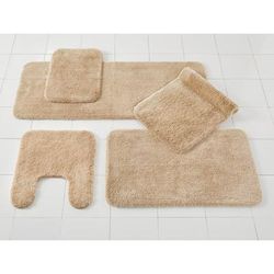 The Elegance Bath Rug Collection - Bath Rug by BrylaneHome in Linen (Size CONTOUR)