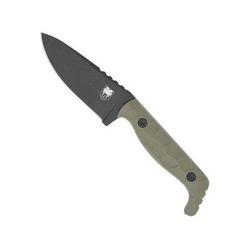 CobraTec Knives Kingpin Fixed Blade Knives 4in D2 Drop Point Blade Od Green CTKPODG