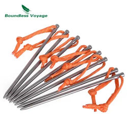 Boundless Voyage Titanium Pegs Heavy Duty Outdoor Camping Tent Accessories Tent Stakes Nail Ti4005P