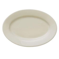 Libbey 740-901-107 10 1/4" x 7 1/8" Oval Porcelana Platter - Porcelain, Cream White