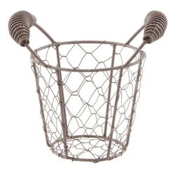 Libbey CWB-10 4 3/8" Round Wire Basket/Pail - Brown