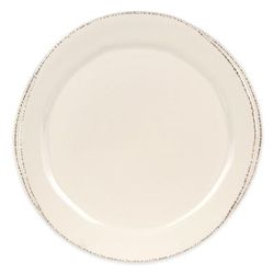 Libbey FH-603 10 1/2" Round Farmhouse Plate - Porcelain, Cream White