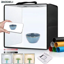 12" 30cm Folding Lightbox Portable Photography LED Photo Studio Shooting Tent Softbox Background Kit