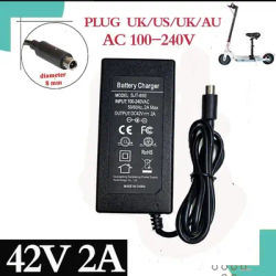 42V 2A charger for 36v 10S 18650 battery pack with RCA8MM Connector