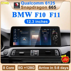 NEW ID8 Snapdragon665 12.3inch 8Core Carplay For BMW 5Series F10 F11 Car Video Players Central Multimedia Android Navi Screen