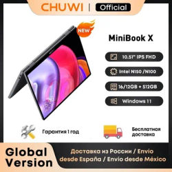 CHUWI MiniBook X Laptop Tablet 2 In 1 Intel N150/N100 10.51" FHD IPS Screen 16GB / 12GB RAM LPDDR5 512G SSD Windows 11 Notebook