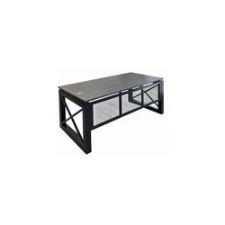 Xdustrial Series 71"W x 36"D Executive Black Metal Frame Desk