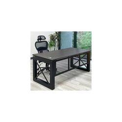 Xdustrial Series 66"W x 30"D Manager's Black Metal Frame Desk - Complete Office Series