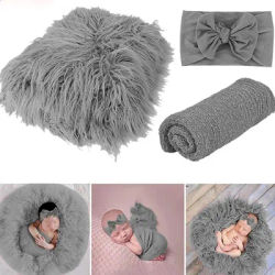 accessoire photographie bébé photography props Accessoires de photographie pour nouveau-né, couverture, enveloppe et bandeau, pour séance Photo de bébé de 0 à 3 mois, pour garçons et filles, ensemble