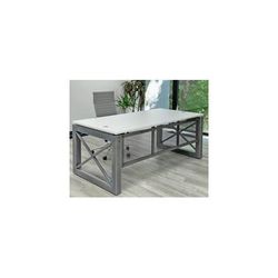 Xdustrial Series 71"W x 36"D Executive Raw Metal Frame Desk