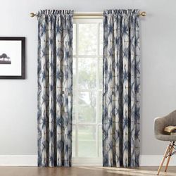 Wide Width Sun Zero Keenan Abstract Rod-Pocket Panel by BrylaneHome in Multi (Size 54" W 63" L)