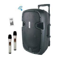 Pyle Pro PPHP1535WMU Portable 15" 2-Way 1600W Wireless and Bluetooth-Enabled PA Syst PPHP1535WMU