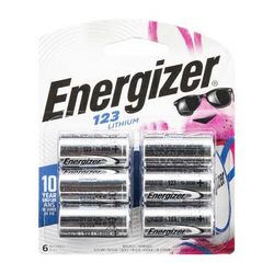 Energizer CR123 3V Lithium Batteries (6-Pack) EL123BP6