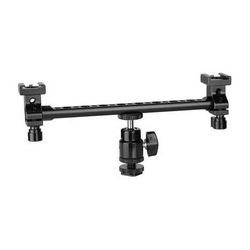CAMVATE T-Bar Bracket Arm with Double Cold Shoe Mounts & Adjustable 1/4" Ball Head C2817