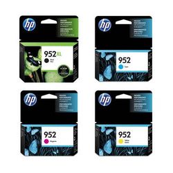 HP 952XL Black & 952 CMY Cartridge Bundle for Select OfficeJet Pro Printers F6U19AN 140