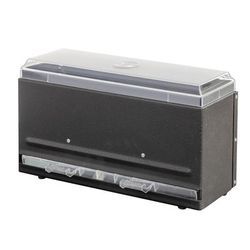 Vollrath 3820-06 Single Sided Straw Dispenser - 250 Capacity, Black, Bulk, Single-Sided