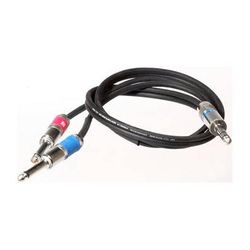 Pro Co Sound Insert Y-Cable 1/4" Male Phone TRS Stereo To 2x 1/4" Male Phone TS Mono - 3 IPBQ2Q-3