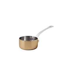 Paderno 15606-09 10 1/4 oz Aluminum/Copper/Stainless Steel Mini Saucepan Ramekin, Copper