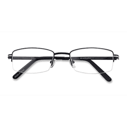 Male s rectangle Black Metal Prescription eyeglasses - Eyebuydirect s Brian