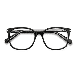 Unisex s square Black Acetate Prescription eyeglasses - Eyebuydirect s Absolutely