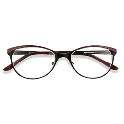 Female s horn Black Red Metal Prescription eyeglasses - Eyebuydirect s Deco