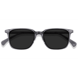 Unisex s rectangle Clear Gray Acetate Prescription sunglasses - Eyebuydirect s Luck