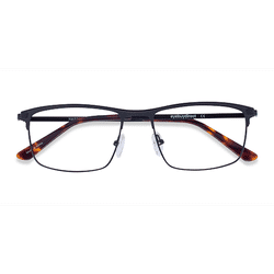 Male s rectangle Black Metal Prescription eyeglasses - Eyebuydirect s Harrison