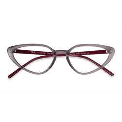 Female s horn Transparent Gray Plastic Prescription eyeglasses - Eyebuydirect s Ray-Ban RB7188