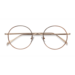 Unisex s round Brown Metal Prescription eyeglasses - Eyebuydirect s Synapse