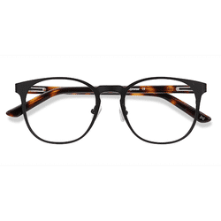 Unisex s square Black Acetate, Metal Prescription eyeglasses - Eyebuydirect s Resonance