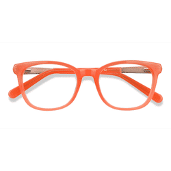 Female s square Orange Acetate, Metal Prescription eyeglasses - Eyebuydirect s Kat