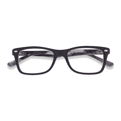 Unisex s rectangle Black & Gray Acetate Prescription eyeglasses - Eyebuydirect s Ray-Ban RB5228