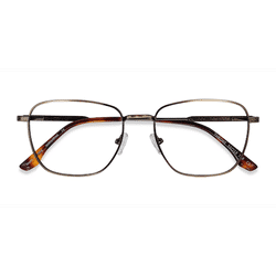 Unisex s rectangle Bronze Metal Prescription eyeglasses - Eyebuydirect s Throne